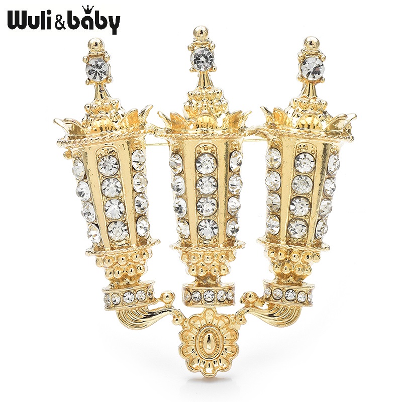 Luxury Candle Supplies Usa - Wuli&baby Luksusowe broszki świecznikowe z kryształu